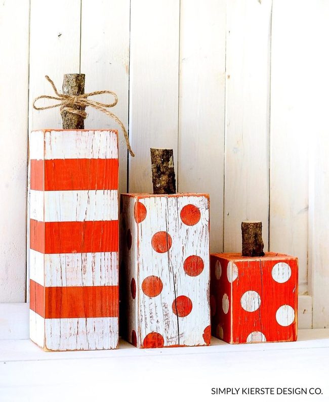 Orange Pumpkins Modern Blocks