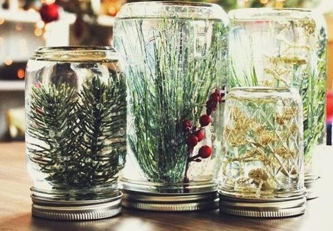 Glitter Jars Winter Flowers