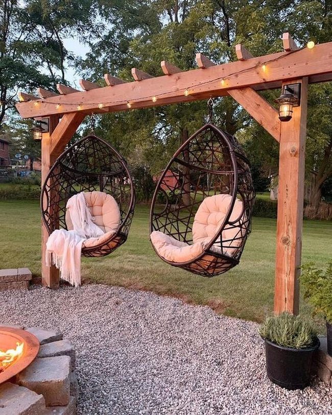 Woven Suspended Seating Pods