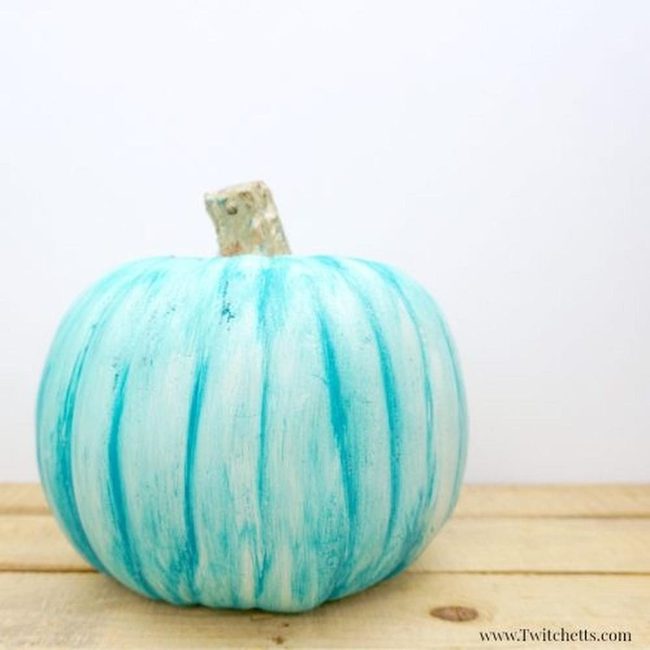 Blue Striped Pumpkin Statement