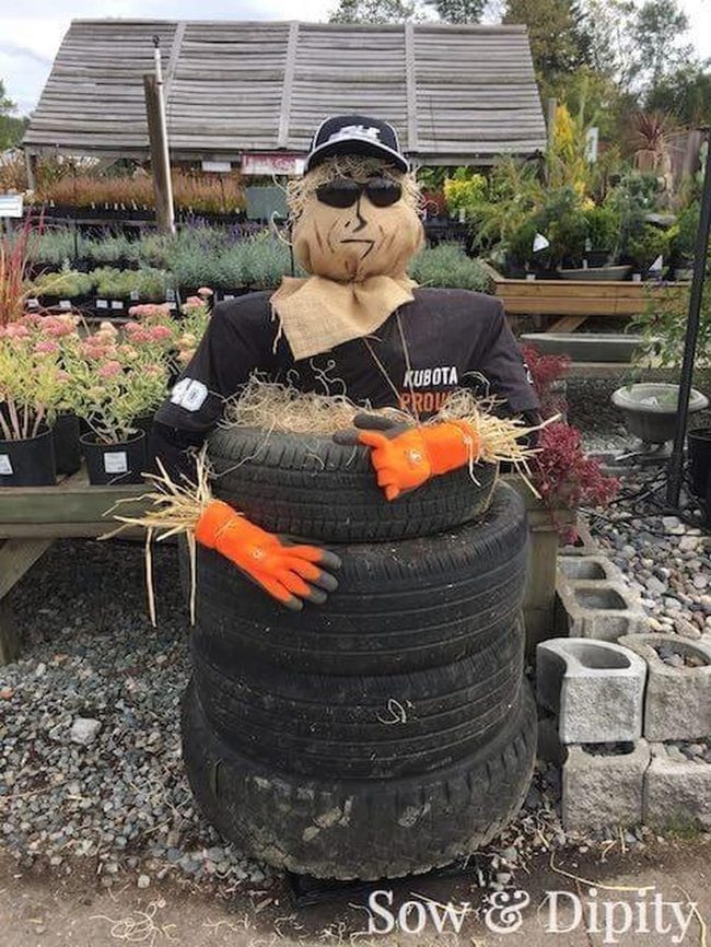 Stacked Tire Garden Sentinel