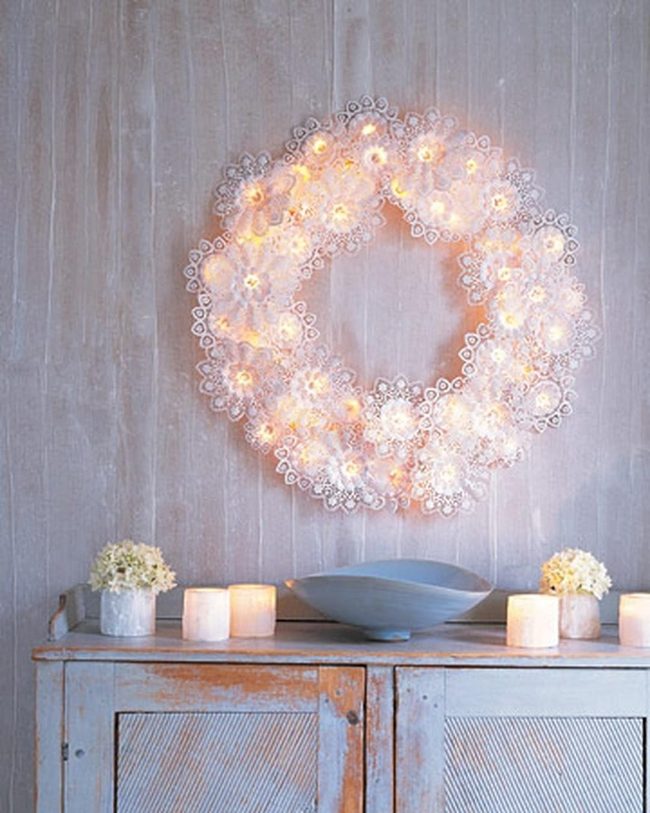 Lace Wreaths With Weathered Wood