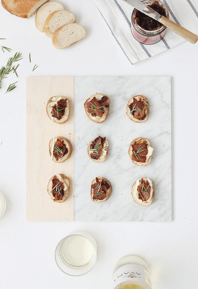 Crispy Bacon Bruschetta Gold