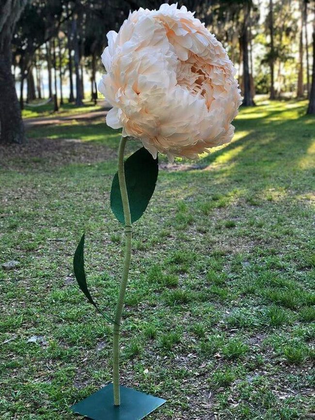 Giant Metal Flower Statement