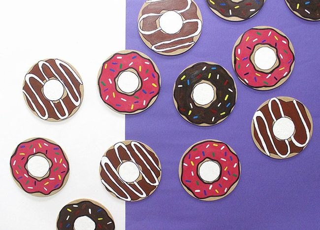 Purple Donuts Pop Art