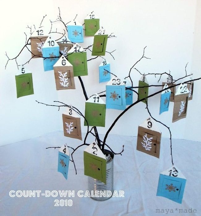 Paper Door Countdown On Branch