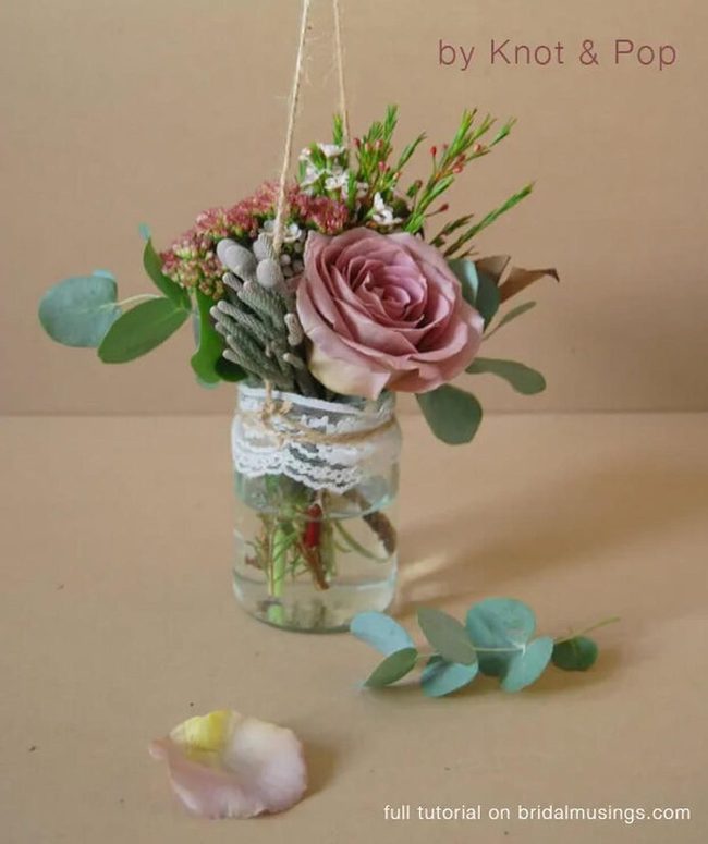Suspended Florals Line Wedding Aisle