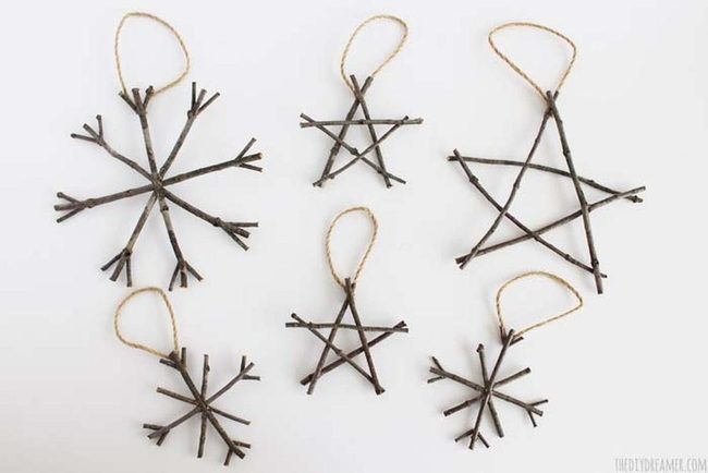 Hand-Bent Twig Stars