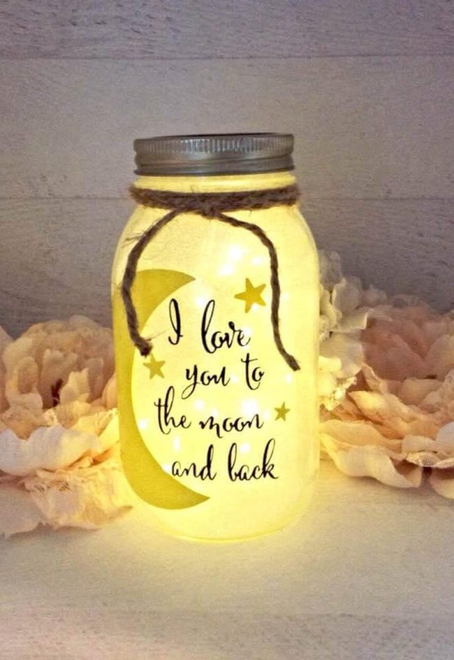 Tiny Lights Inside Glass Jar
