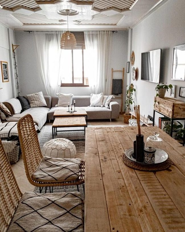 Natural Wood And Woven Light