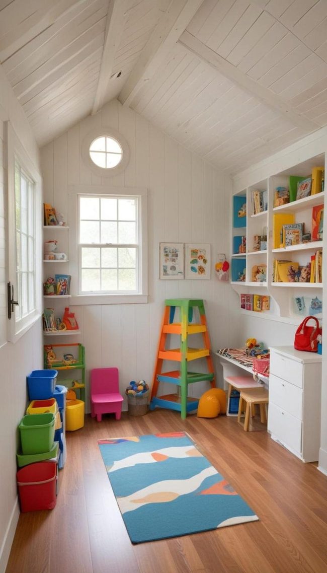 Colorful Pallet Fort For Kids