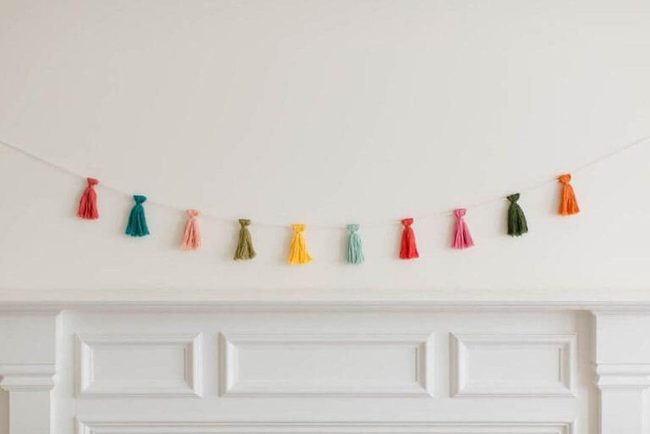 Rainbow Tassel Garland Burst