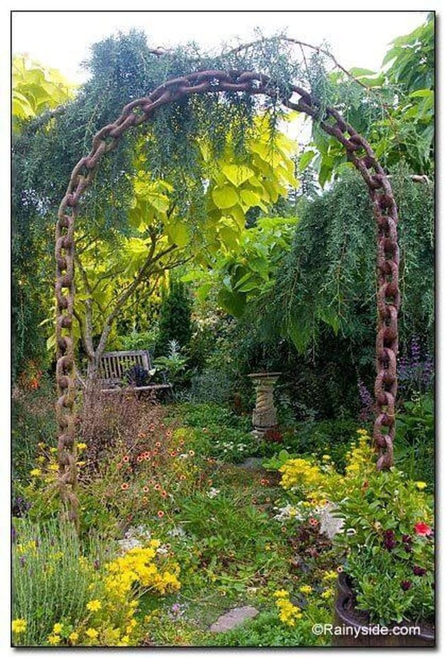 Aged Metal Garden Archway