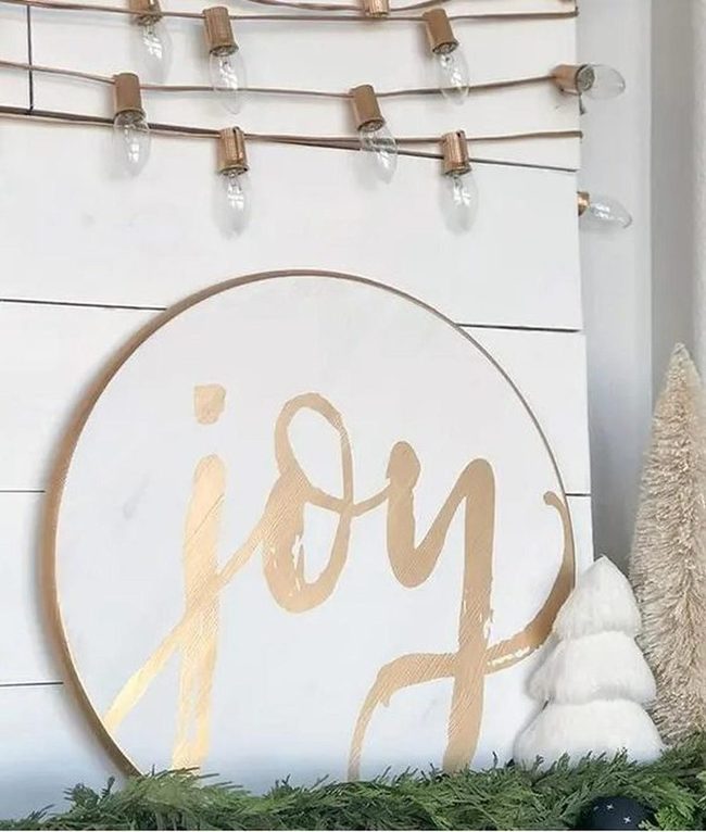 White Walls Golden Signage Winter