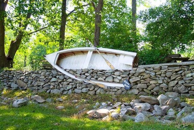 Sun-Bleached Boat Garden Planter
