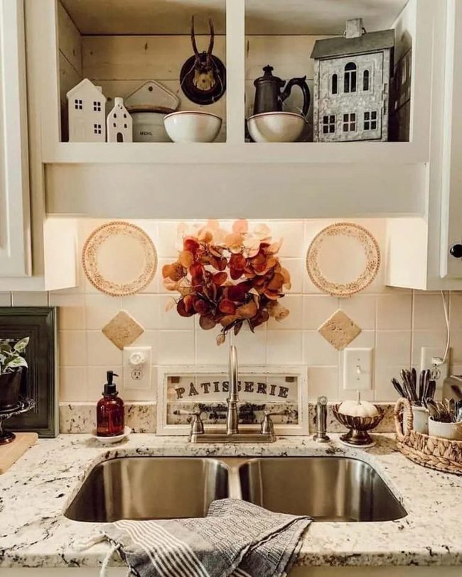 Burnt Orange Leaves Kitchen Wreaths