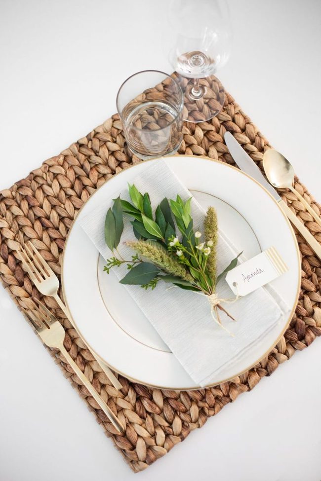 Fresh Rosemary Place Card Holders