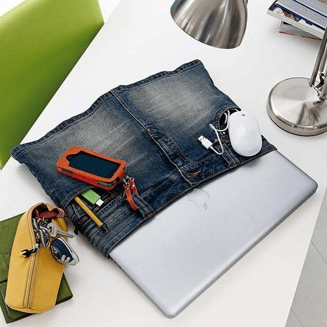 Blue Denim Desk Protection