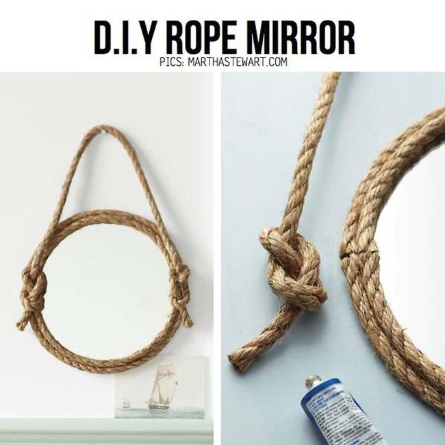 Thick Jute Rope Mirror