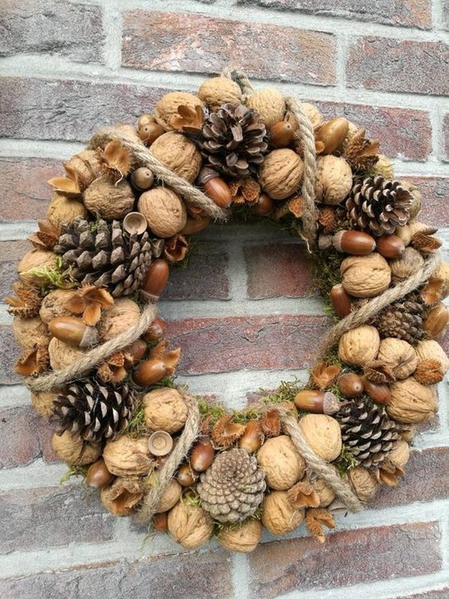 Pinecones And Acorns Natural Wreath
