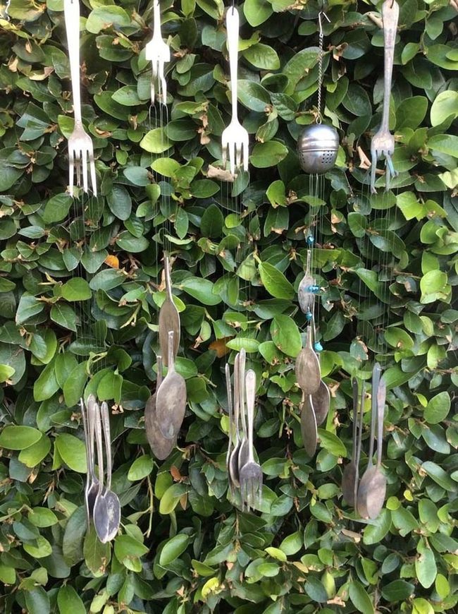 Silverware Wind Chime Garden Music