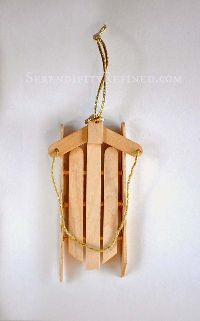 Popsicle Stick Wooden Sleds