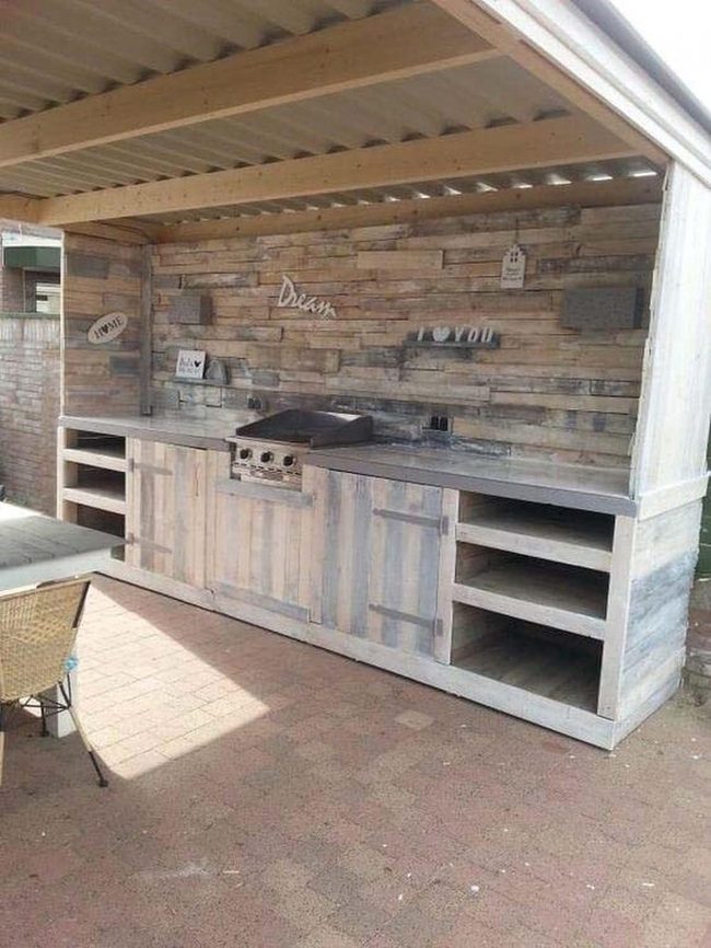 Pallet Wood Kitchen Zones