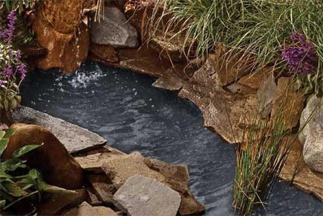 Flowing Water Over Stone Paths