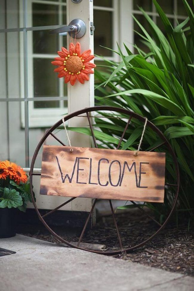 Bicycle Wheels Welcome Blooms
