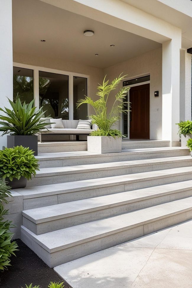 Concrete Tiers Follow Terrain