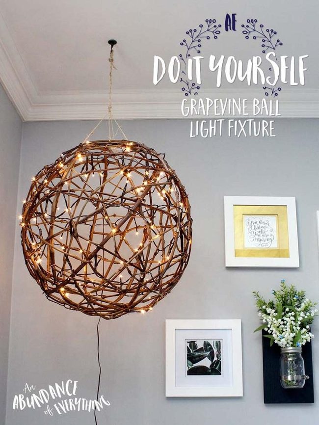 Glowing Grapevine Sphere Overhead