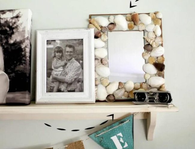 Shell-Textured Frames, Sandy Warmth