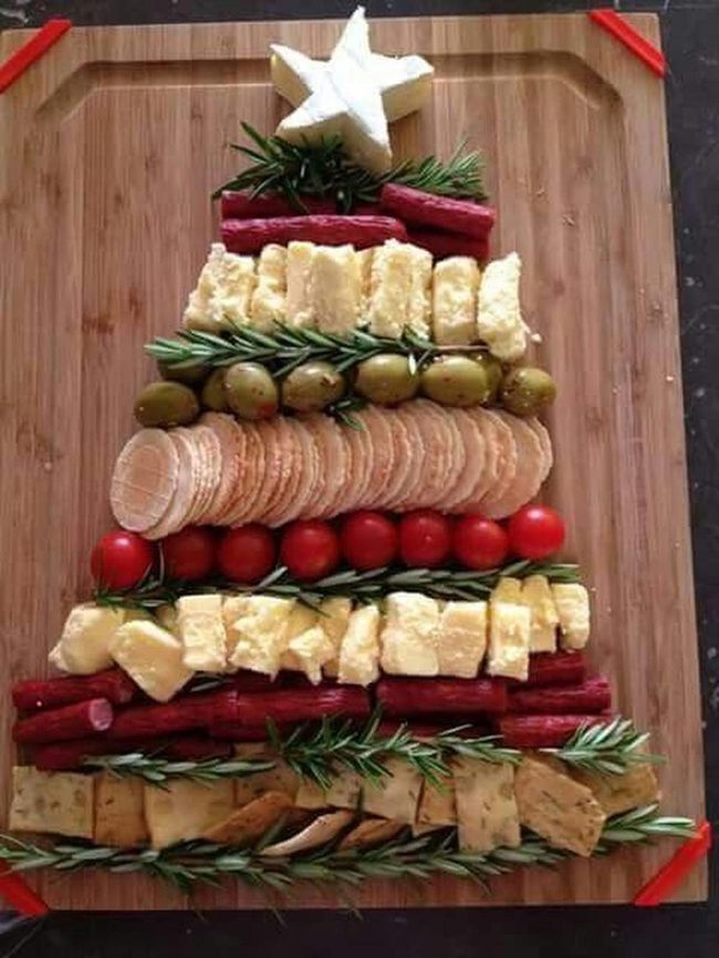 Cheese And Herbs Tree Platter