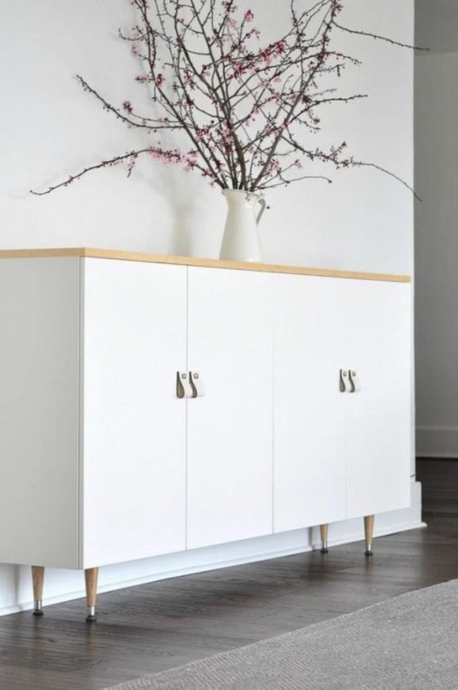 Dark Wood Floors Meet White Simplicity