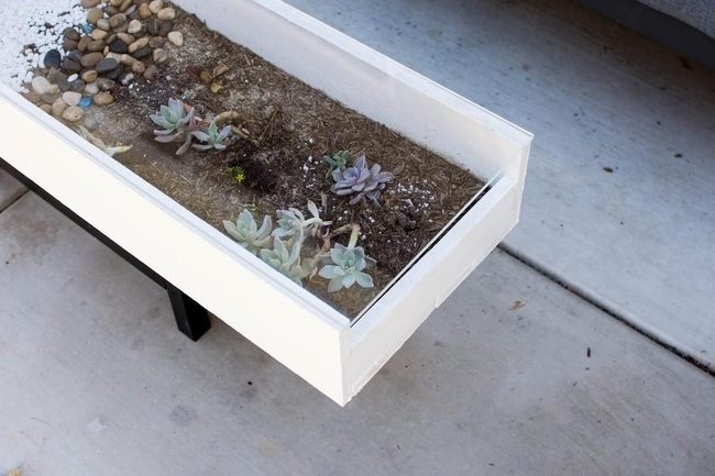 White Planters, Living Green Focus