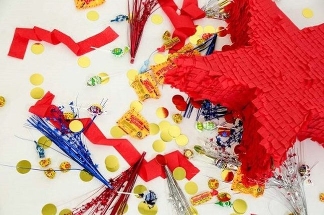 Red White Blue Bursting Piñatas