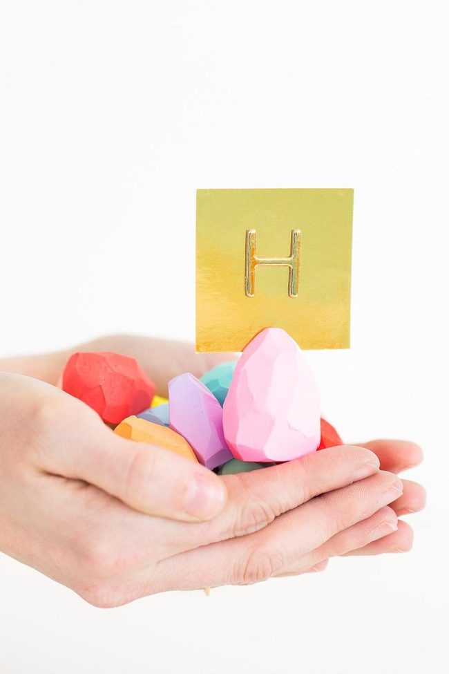 Multicolor Faceted Gems In Palm