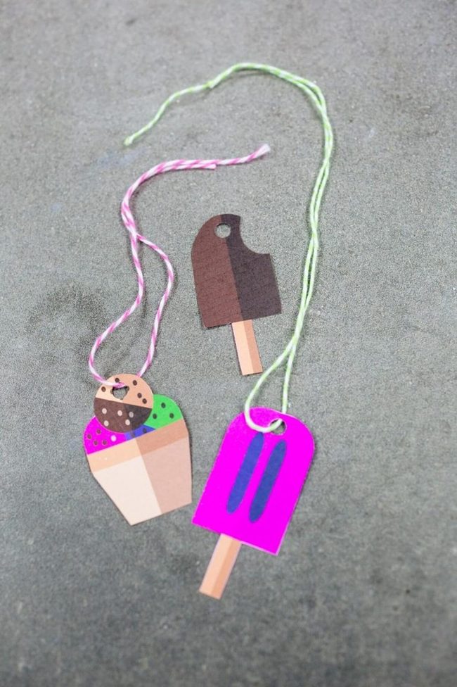 Frozen Treats Paper Tags