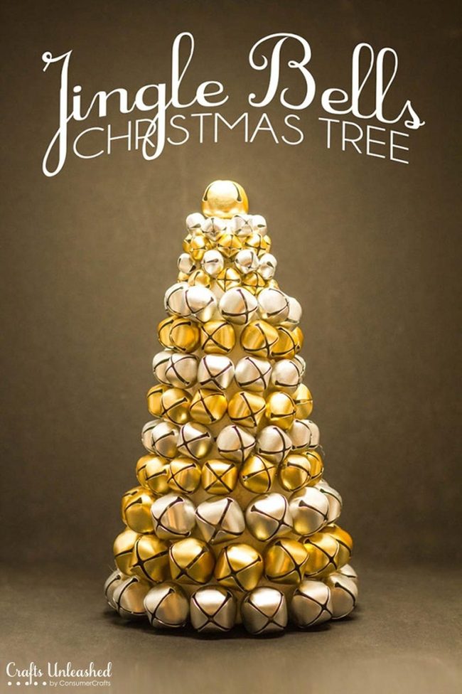 Metallic Bells Christmas Tower