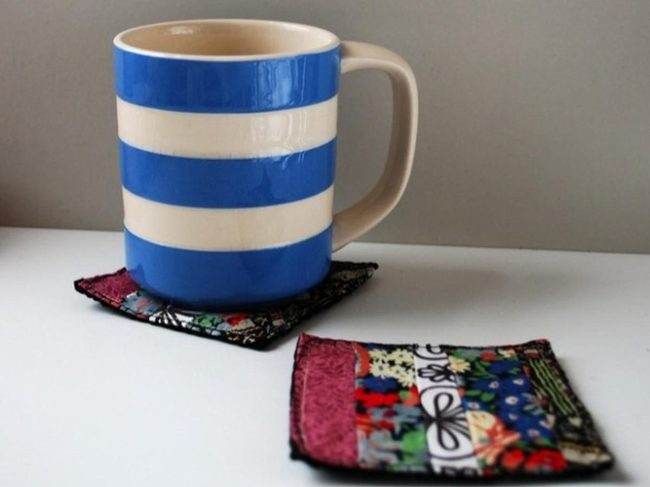 Blue Striped Ceramic Morning Cup