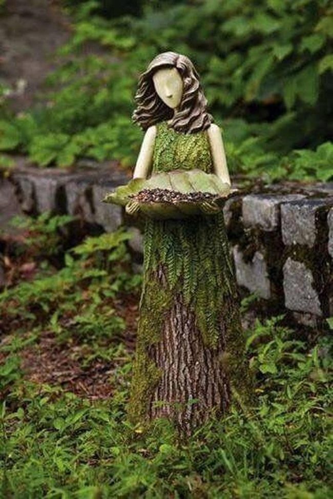Moss-Covered Carved Logs