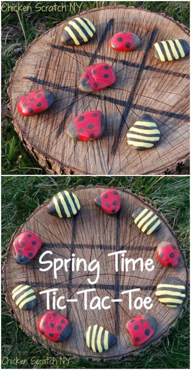 Painted Bug Rocks Game