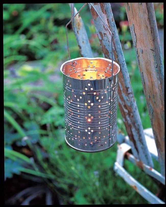 Punched Tin Lanterns Cast Shadows