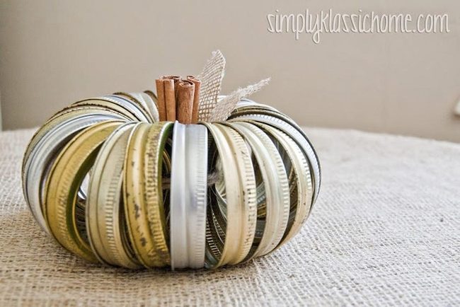 Metallic Pumpkins Catch Autumn Light