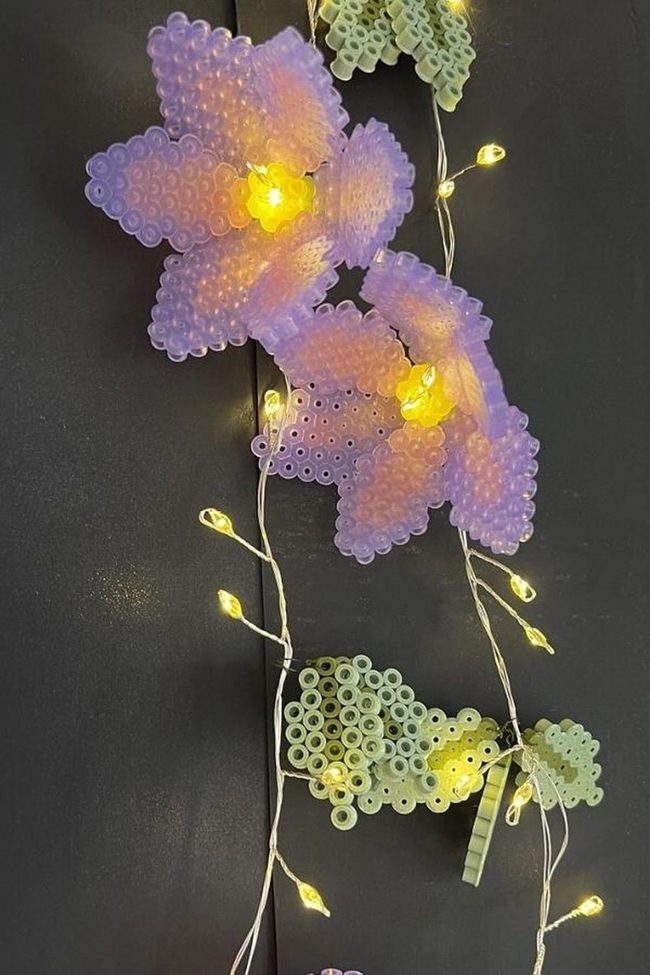 Pastel Flower Hama Bead Lights