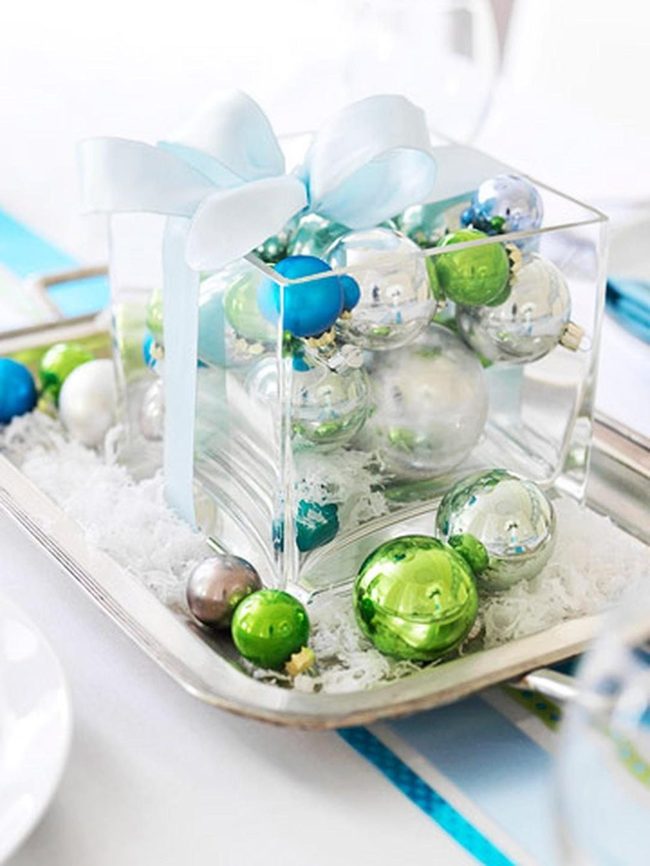 Shimmering Ornaments In Glass Vessels