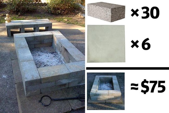 Concrete Fire Pit Gathering Space