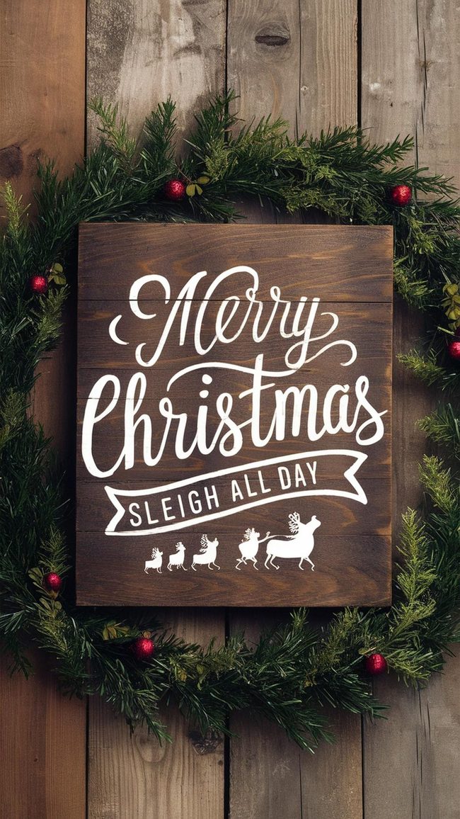 Painted Wood Holiday Messages