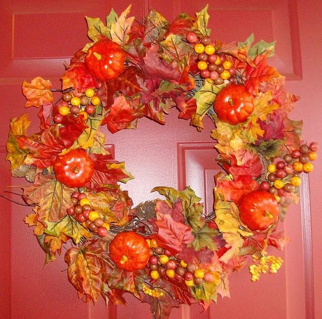 Autumn Leaves Crimson Door