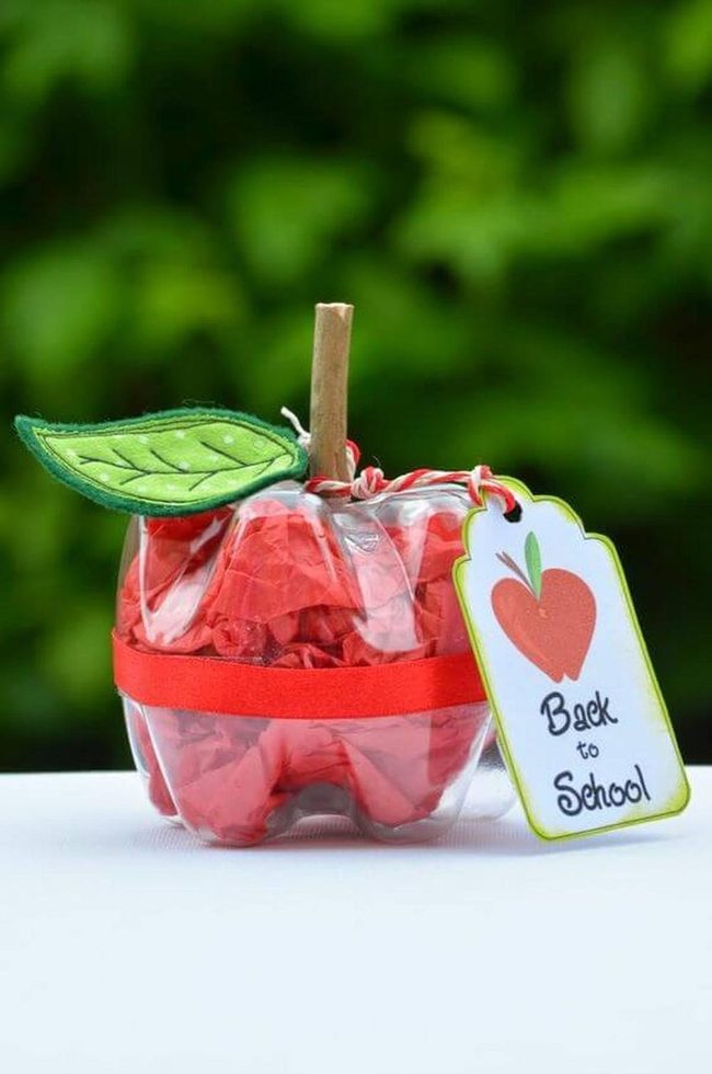 Recycled Plastic Apple Ornaments